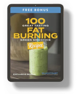 Digital cover of the Fat Burning Desserts e-book, a free bonus with GlucoTrust.