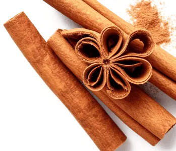 Fresh Cinnamon sticks representing the blood pressure and digestive support in GlucoTrust.