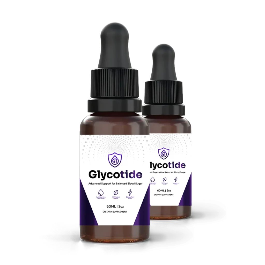 Pricing and checkout box for the 2 bottles option of GlycoTide supplement with a discount notice.